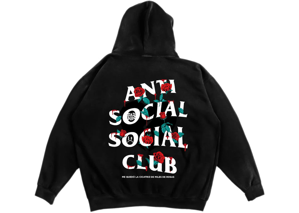 Anti Social Social Club Sadboyz Miles De Rosas Hoodie Black