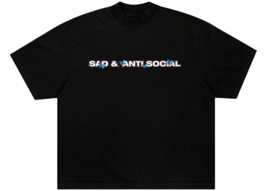 T-shirt noir Sadboyz Anti Social Social Club Sadboyz Triste et Antisocial