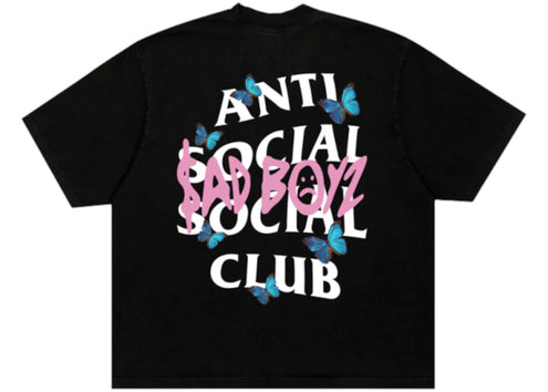 Anti Social Social Club Sadboyz Sad And Anti Social Tee Black