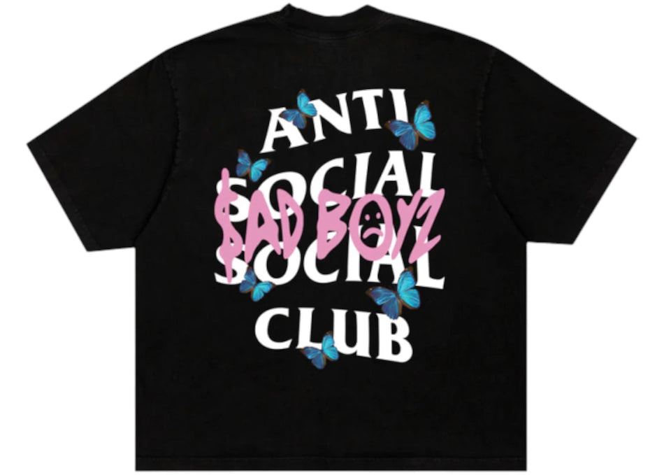 Anti Social Social Club Sadboyz Sad And Anti Social Tee Black