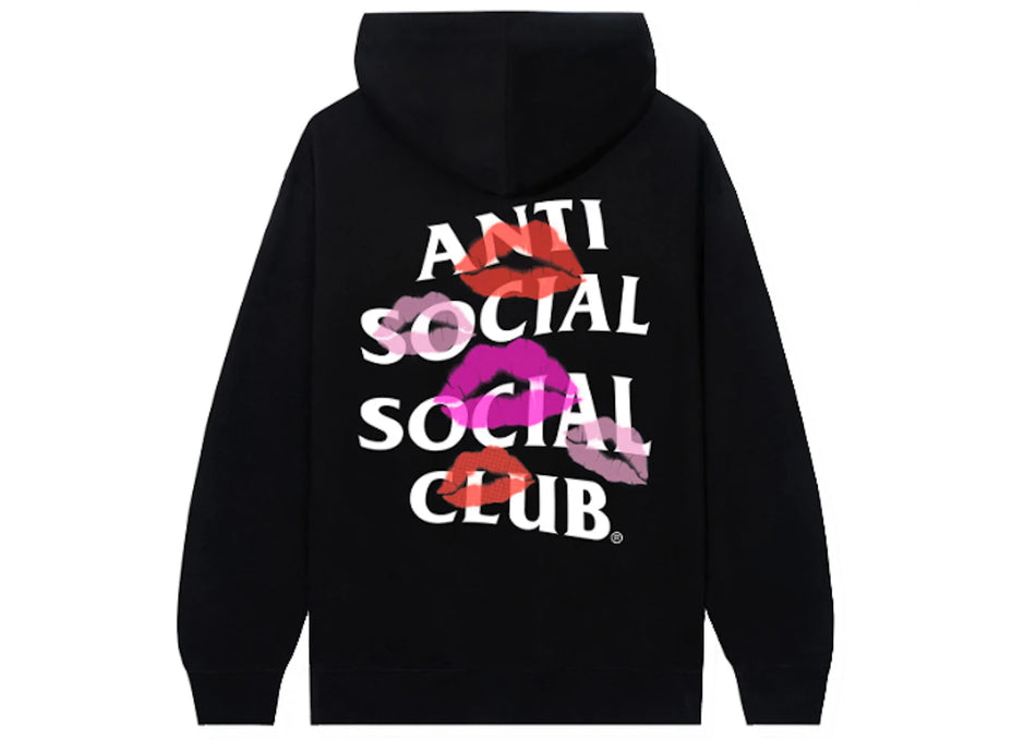 Anti Social Social Club Your Kiss Hoodie Black