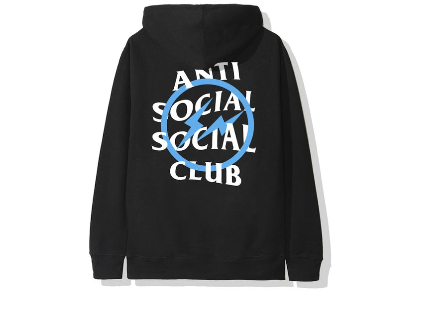 Sweat à capuche Anti Social Social Club x Fragment Blue Bolt (AH19) Noir