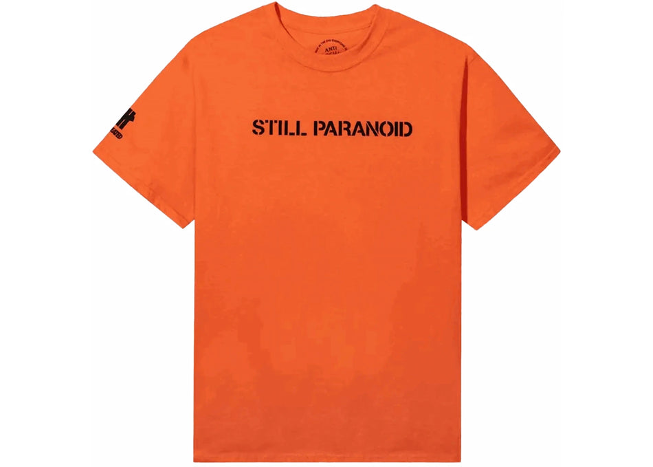 Anti Social Social Club x Undefeated Still Paranoid Tee Orange