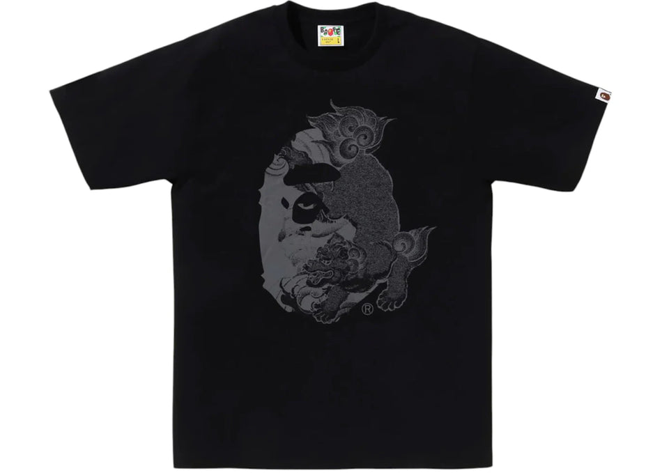 BAPE A Bathing Ape Japanese Tattoo Big Ape Head Tee Black