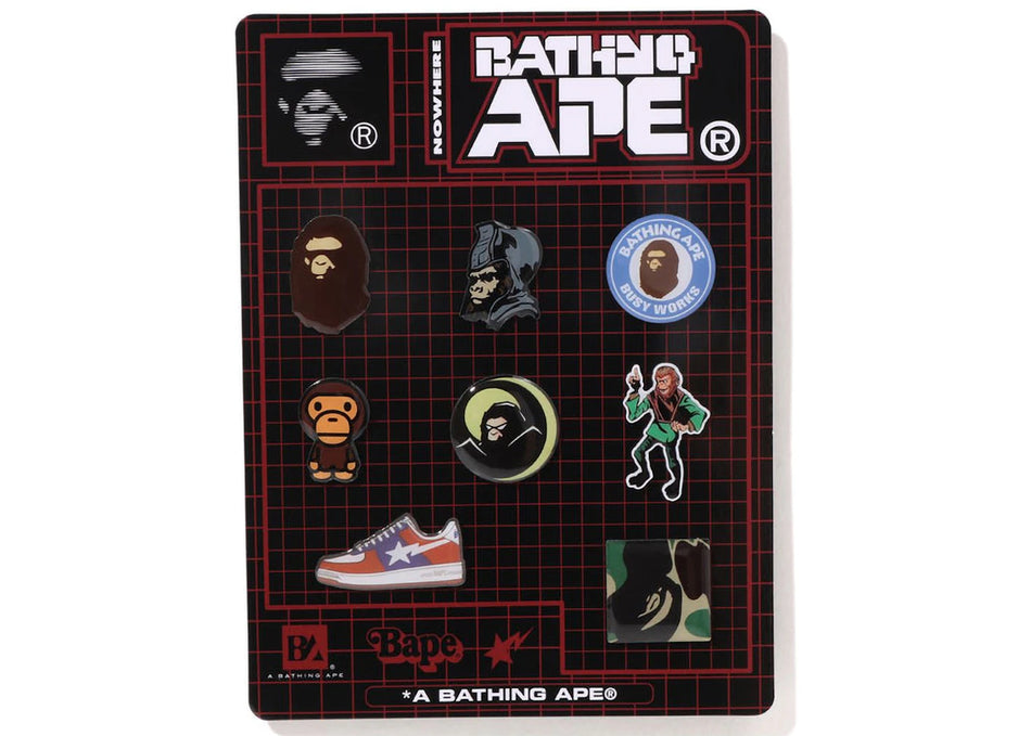 BAPE A Bathing Ape Pins Set Multi