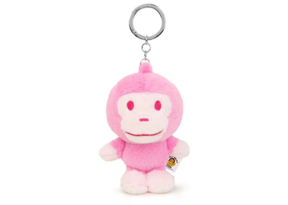 BAPE Baby Milo Plush Doll Keychain Pale Pink