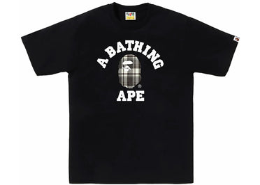 BAPE Check College Tee Black