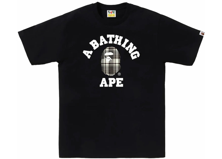 T-shirt noir BAPE Check College