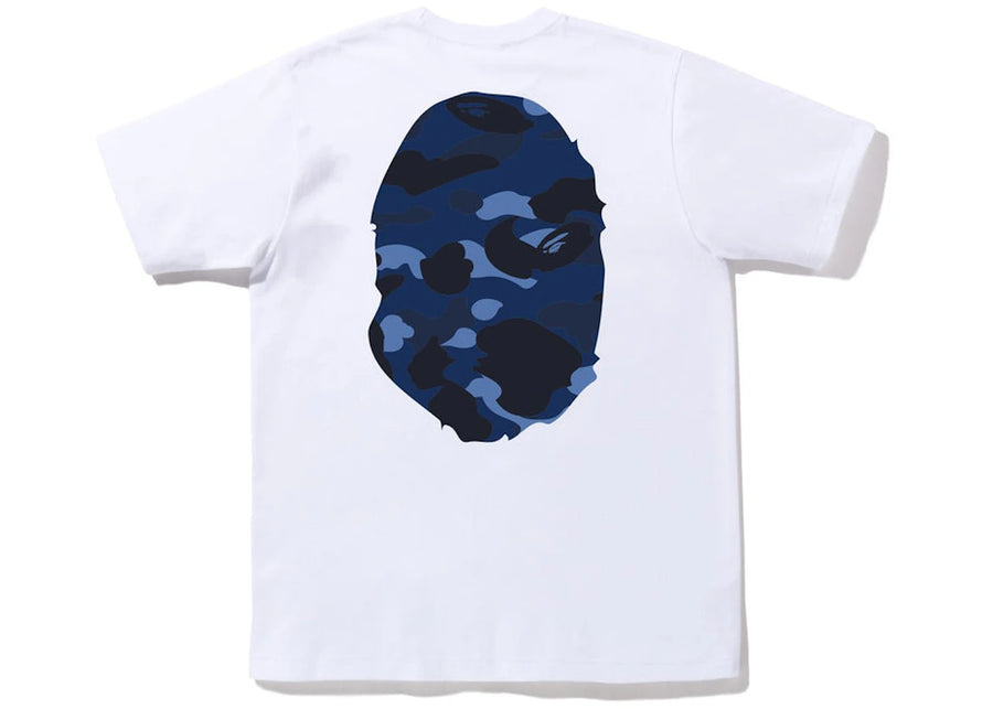 T-shirt BAPE Color Camo Big Ape Head blanc et bleu