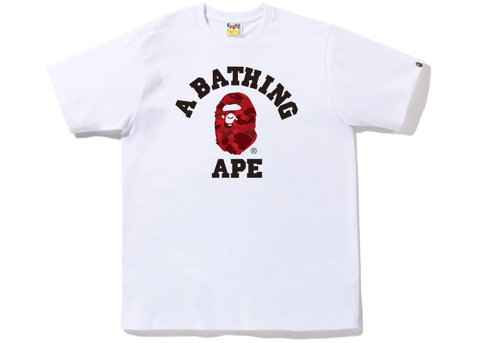 BAPE Color Camo College Tee (FW22) White Red