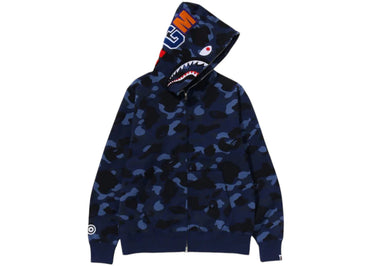 BAPE Color Camo Shark Full Zip Hoodie (FW24) Navy