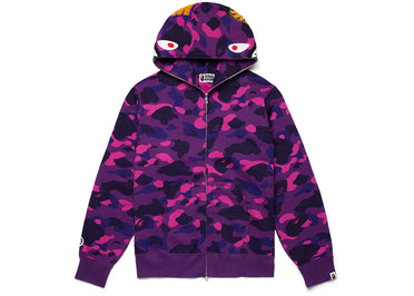 BAPE Color Camo Shark Full Zip  Hoodie Purple