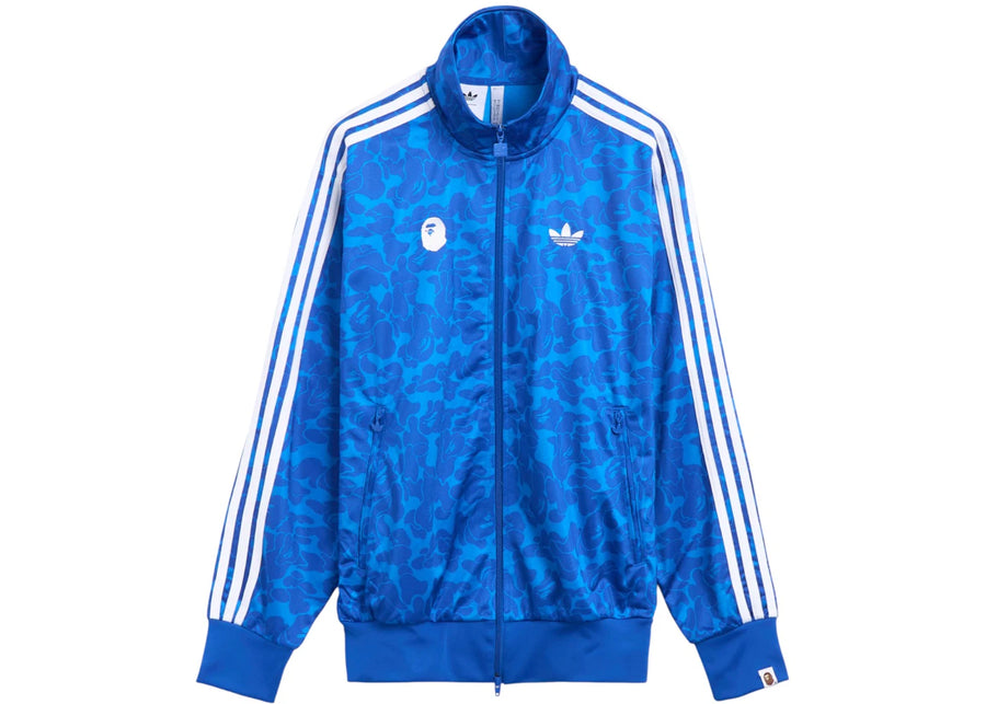 Veste de survêtement BAPE x adidas SSTR imprimée intégralement bleue