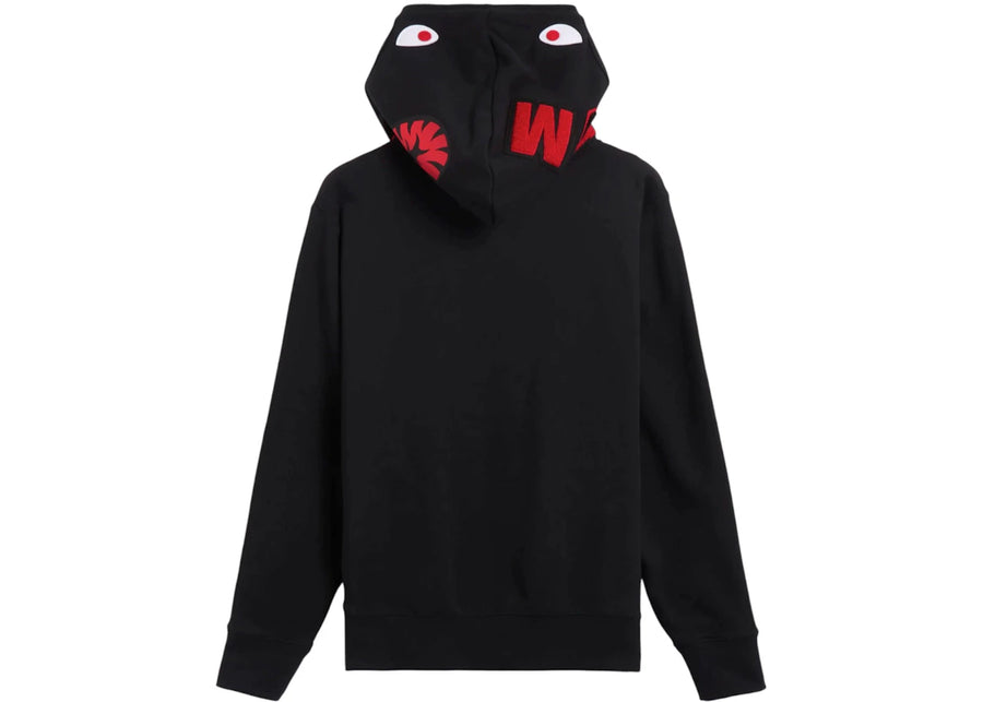 Sweat à capuche zippé BAPE x adidas Shark Fleece noir