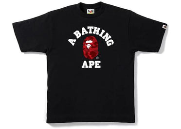 BAPE Color Camo College Tee Black/Red