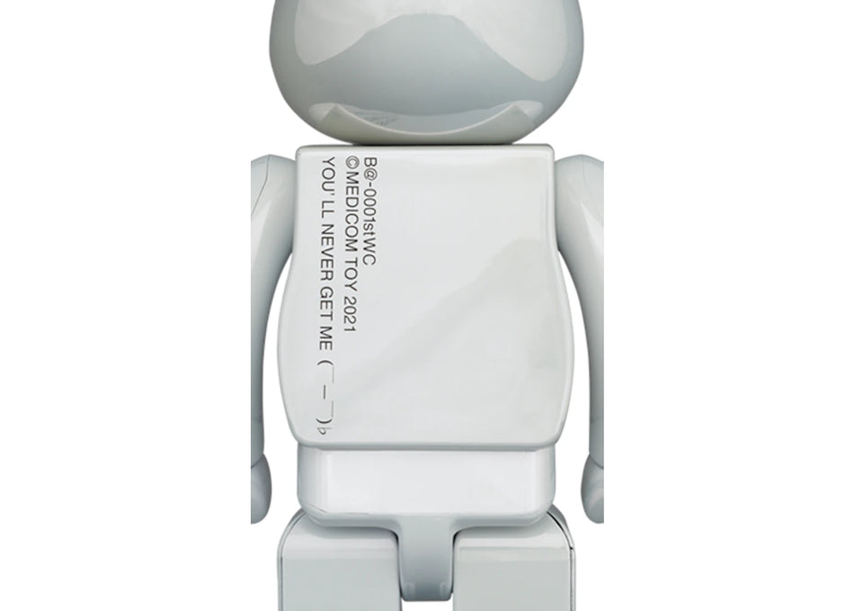 Bearbrick 20th Anniv. 1st Model 400% White Chrome