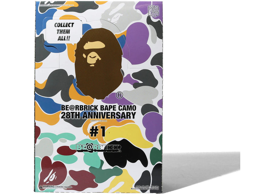 Bearbrick x BAPE 28e anniversaire Camo #1 Boîte scellée 100% (24 boîtes surprises)