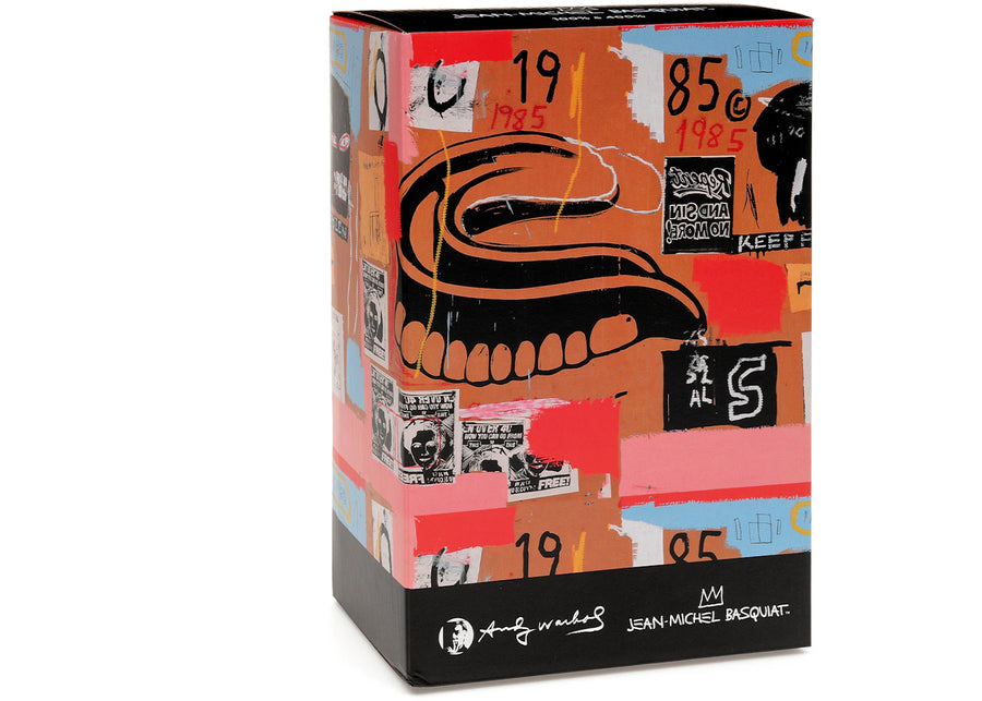 Bearbrick Andy Warhol x JEAN-MICHEL BASQUIAT #2 100% & 400% Set