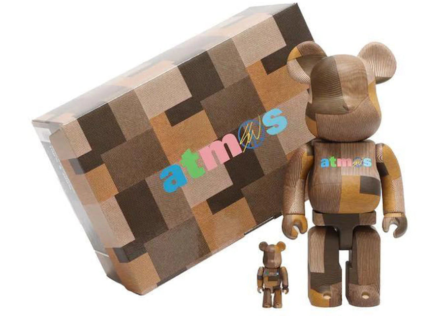Bearbrick x atmos x Sean Wotherspoon 100% & 400% Set Brown