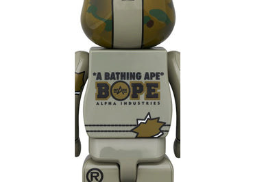 Bearbrick Bape (R) x Alpha Camo Shark 2023 100% & 400% Set