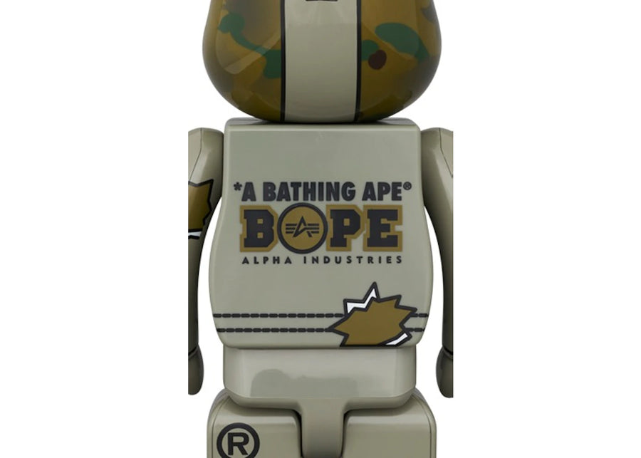 Bearbrick Bape (R) x Alpha Camo Shark 2023 100% & 400% Set