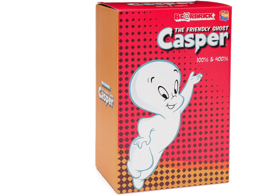 Bearbrick Casper le gentil fantôme, ensemble 100 % et 400 %, blanc