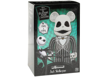 Bearbrick x Disney Tim Burton's The Nightmare Before Christmas Jack Skellington 100% & 400% Set