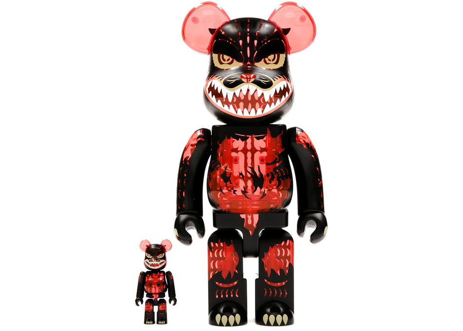 Bearbrick Godzilla VS Destoroyah version Godzilla (Meltdown) 100% & 400% Set Clear Orange Ver.