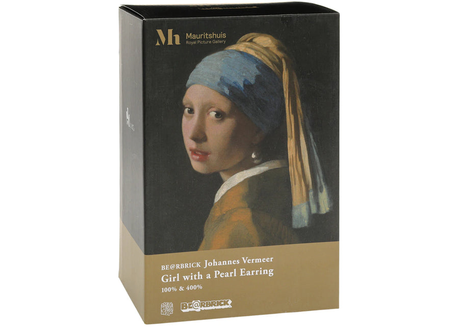 Bearbrick Johannes Vermeer (Girl with a Pearl Earring) 100% & 400% Set