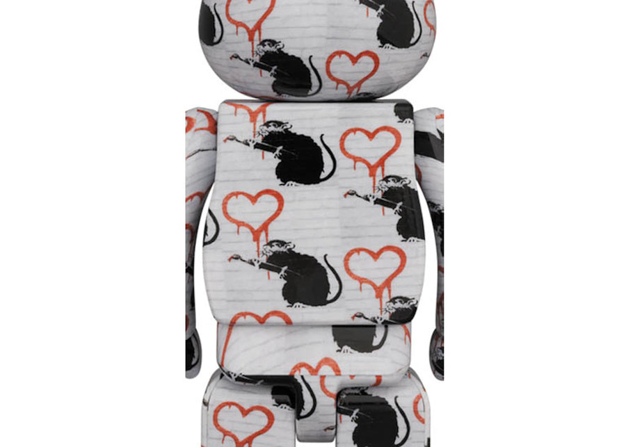Ensemble Bearbrick Love Rat 100 % et 400 %