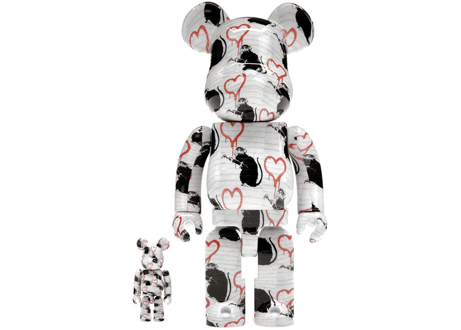 Ensemble Bearbrick Love Rat 100 % et 400 %