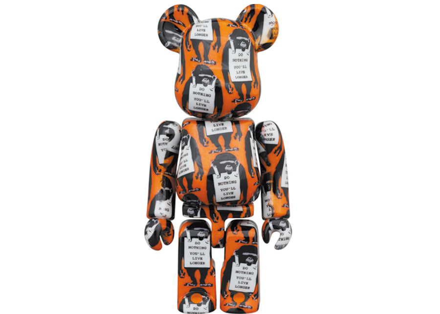Ensemble de panneaux Bearbrick Monkey 100 % et 400 % orange
