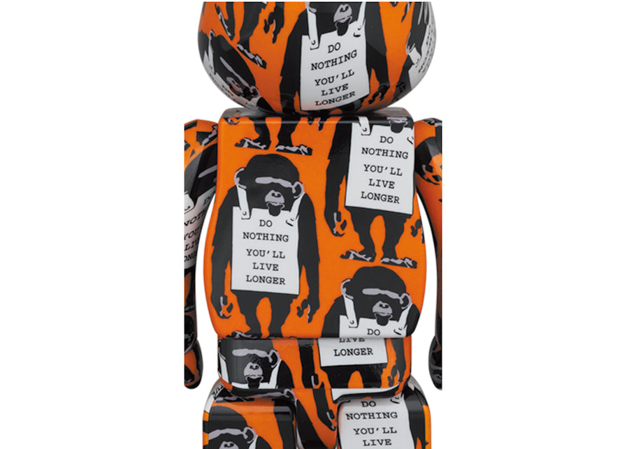 Ensemble de panneaux Bearbrick Monkey 100 % et 400 % orange