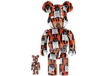 Bearbrick Monkey Sign 100% & 400% Set Orange