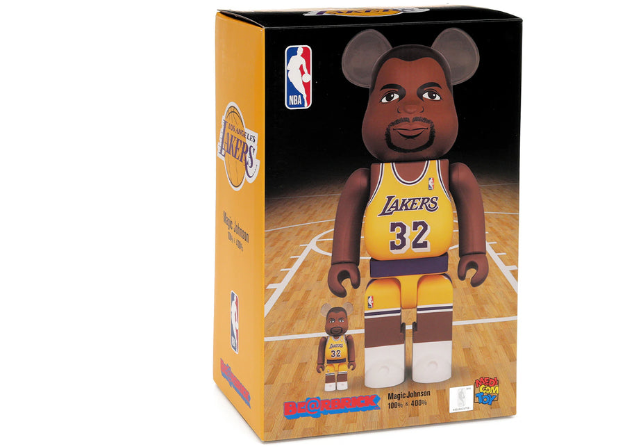 Bearbrick NBA Magic Johnson (Los Angeles Lakers) 100% & 400% Set