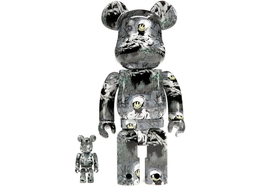 Ensemble Bearbrick Riot Cop 100 % et 400 %
