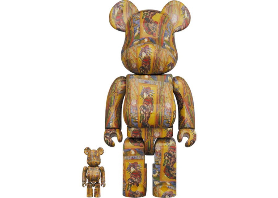 Bearbrick Musée Van Gogh Courtisane (d'après fer) Set 100 % et 400 %