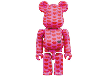 Bearbrick x Hide Pink Heart 100% & 400% Set