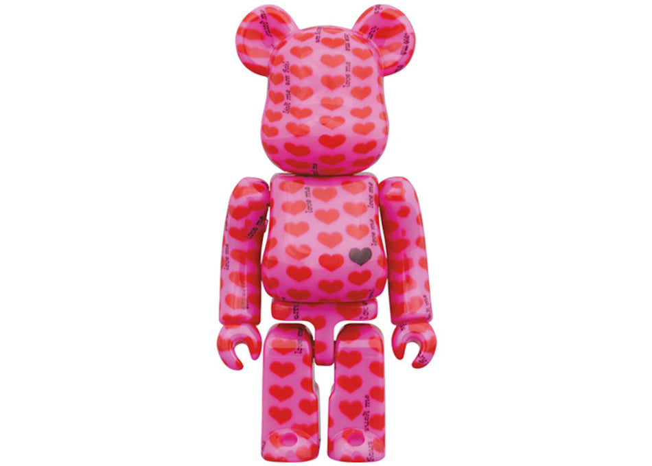 Bearbrick x Hide Pink Heart 100% & 400% Set