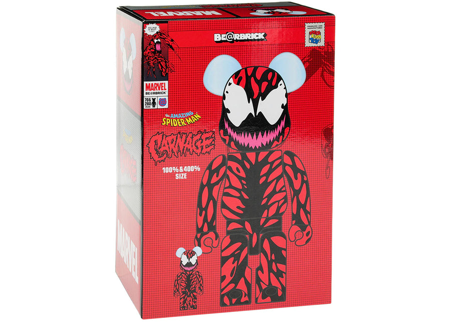 Bearbrick x Marvel Carnage 100% & 400% Set