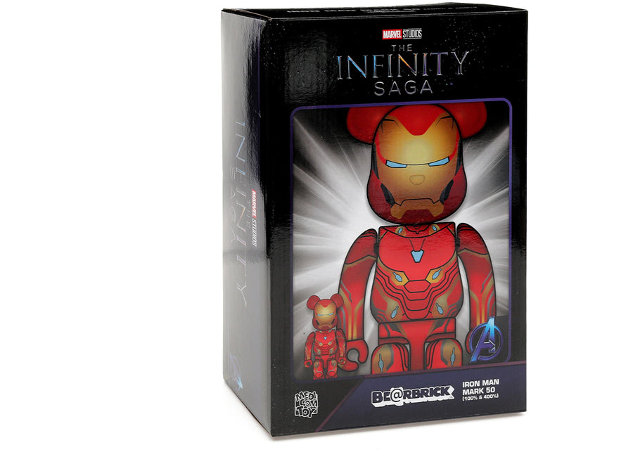 Bearbrick x Marvel Iron Man Mark 50 100% & 400% Set