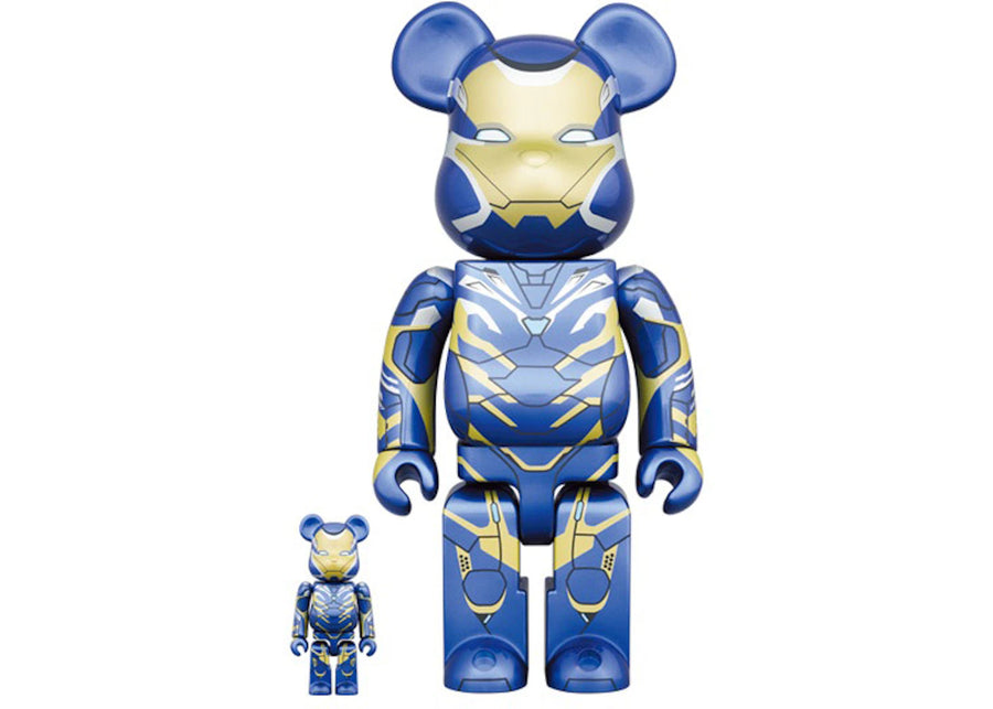 Ensemble Bearbrick x Marvel Iron Man Rescue Suit 100 % et 400 %