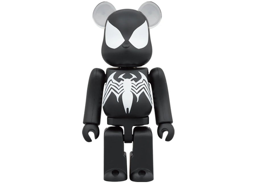 Ensemble Bearbrick x Marvel Spider-Man Costume Noir 100 % et 400 %