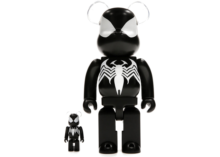 Ensemble Bearbrick x Marvel Spider-Man Costume Noir 100 % et 400 %