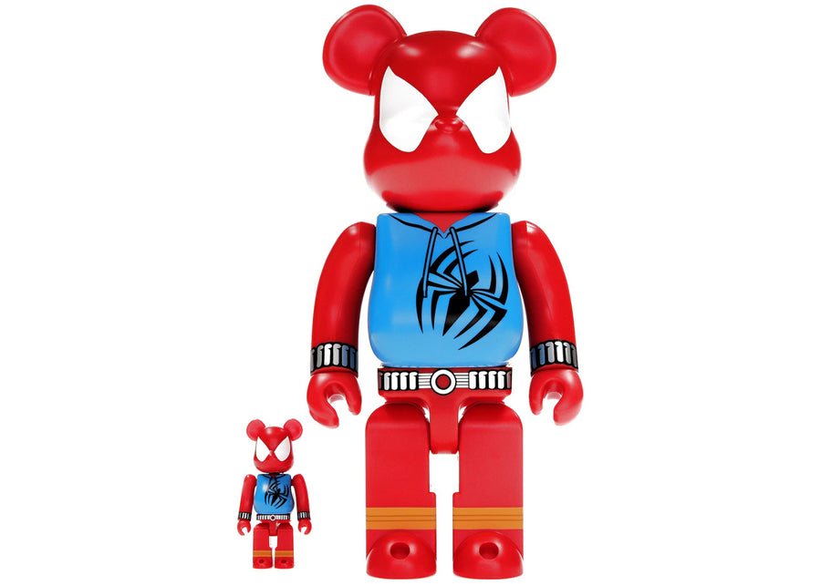Coffret Bearbrick x Marvel Spider-Man Scarlet Spider 100 % et 400 %