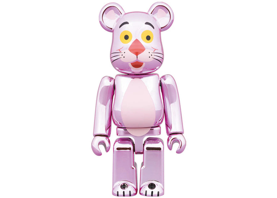 Bearbrick x Pink Panther 100% &amp; 400% Set Chrome Ver.