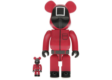 Bearbrick x Squid Game Guard (Square) 100% & 400% Set