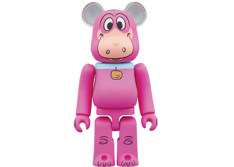 Bearbrick x Les Pierrafeu Dino 100 % et 400 % - Coffret rose