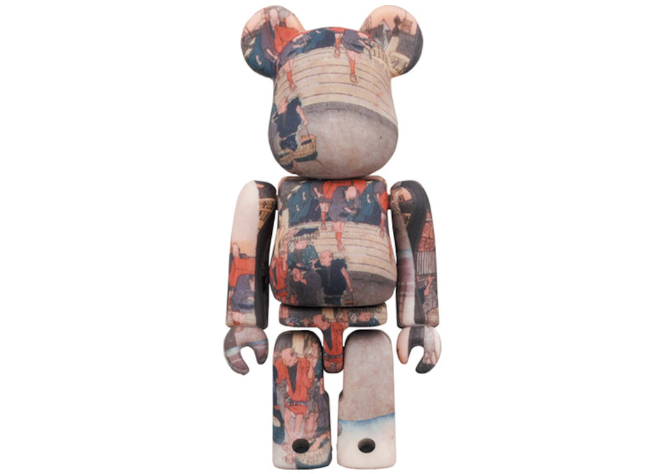 Bearbrick x Tokyo National Museum Hiroshige Utagawa (Fifty-three Stations of the Tokaido) Nihonbashi 100% & 400% Set