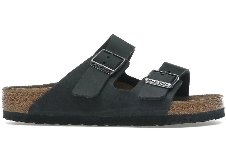 Birkenstock Arizona en cuir huilé noir